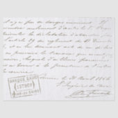 Franse Script  Stamped Letter Decoupage Tissuepapier (Voorkant)