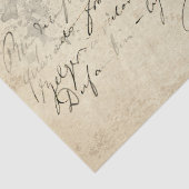 Franse Script  Stamped Text Decoupage Tissuepapier (Detail)