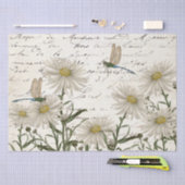 Franse script wildflower libel decoupage tissuepapier (Craft)