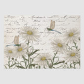 Franse script wildflower libel decoupage  tissuepapier (Voorkant)
