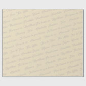 Franse Script Words Wrapping Paper Cadeaupapier (Vlak)