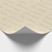 Franse Script Words Wrapping Paper Cadeaupapier (Hoek)