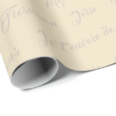 Franse Script Words Wrapping Paper Cadeaupapier (Rol Hoek)