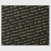 Franse Script Words Wrapping Paper Cadeaupapier (Vlak)