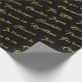 Franse Script Words Wrapping Paper Cadeaupapier (Hoek)