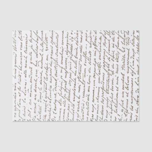 Franse  scriptie goud tissuepapier (Voorkant)