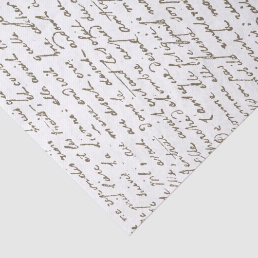 Franse  scriptie goud tissuepapier (Detail)