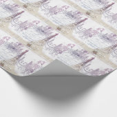 franse scriptkroeskroes parijs eiffeltoren cadeaupapier (Hoek)