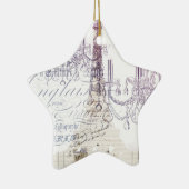 franse scriptkroeskroes parijs eiffeltoren keramisch ornament (Rechts)