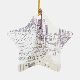 franse scriptkroeskroes parijs eiffeltoren keramisch ornament