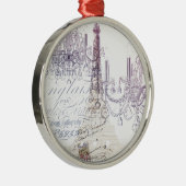 franse scriptkroeskroes parijs eiffeltoren metalen ornament (Rechts)