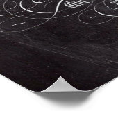 Franse scripts in het Parijse landkarton Poster (Hoek)