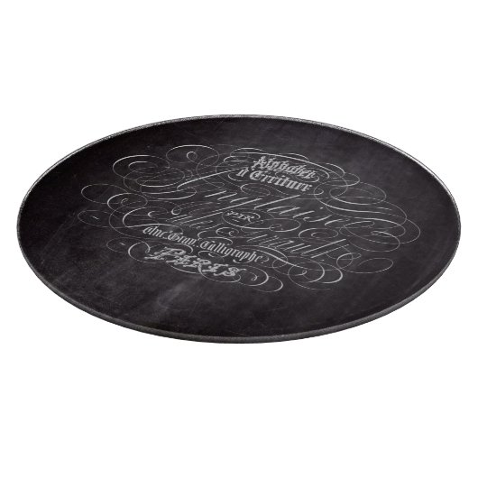 Franse scripts in het Parijse landkarton Snijplank (Hoek)