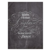 Franse scripts in het Parijse landkarton Tafelkleed (Voorkant)