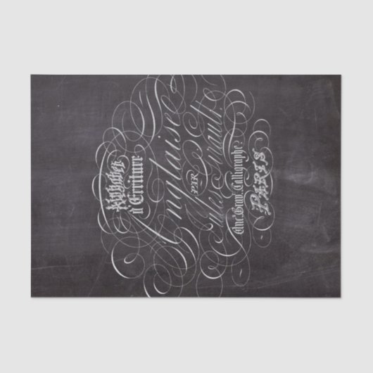 Franse scripts in het Parijse landkarton Tissuepapier (Voorkant)