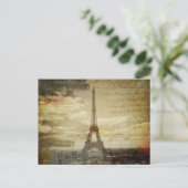 franse scripts Modern  Paris Eiffel Tower Briefkaart (Staand voorkant)