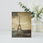 franse scripts Modern Paris Eiffel Tower Briefkaart (Staand voorkant)