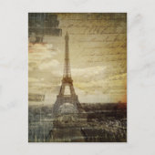 franse scripts Modern Paris Eiffel Tower Briefkaart (Voorkant)