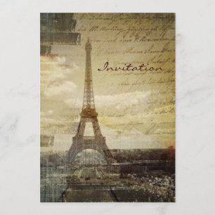Franse scripts Modern  Paris Eiffel Tower Kaart