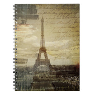Franse scripts Modern Paris Eiffel Tower Notitieboek