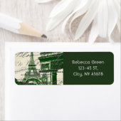 Franse scripts Paris eiffel toren boog van triomf Etiket (Insitu)