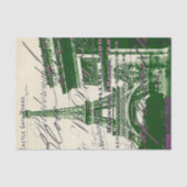 Franse scripts Paris eiffel toren boog van triomf Tissuepapier (Voorkant)