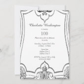 Franse Scroll 100ste Verjaardag Dubbelzijdig Kaart (Achterkant)