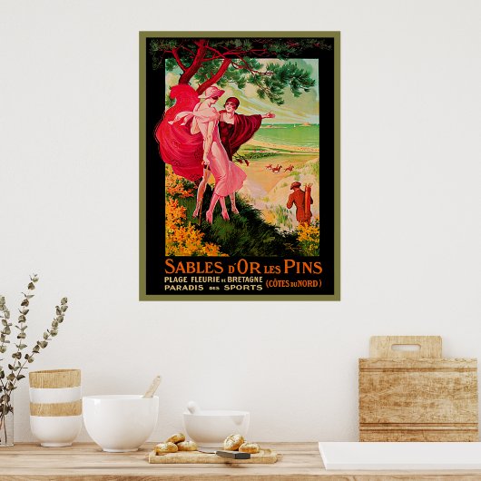  Franse Seaside Poster (Keuken)