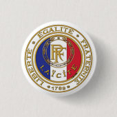 Franse seculiere badge ronde button 3,2 cm (Voorkant)
