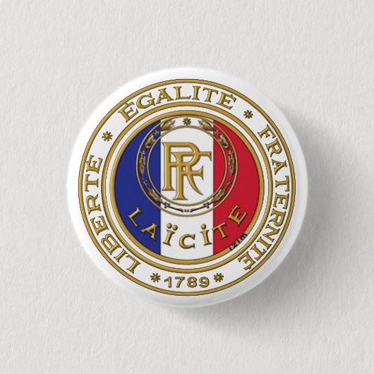 Franse seculiere badge ronde button 3,2 cm (Voorkant)