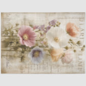 Franse Shabby-Chic Bloemendesign  Tissuepapier (Voorkant)