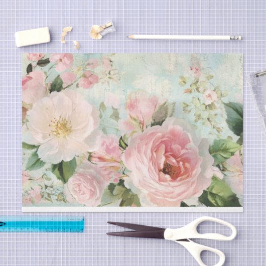 Franse Shabby Chic Blossom Decoupage Tissuepapier (Craft)