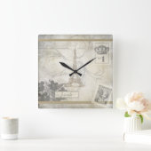 Franse Shabby Chic Clock Vierkante Klok (Huis)