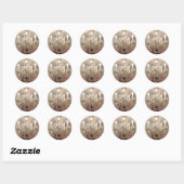 Franse Shabby Chic kroonluchter Ronde Sticker (Vel)