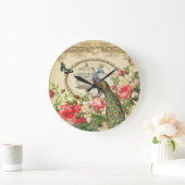  Franse Shabby Chic Peacock Grote Klok (Huis)