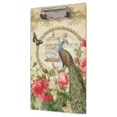 Franse Shabby Chic Peacock Klembord (Links)