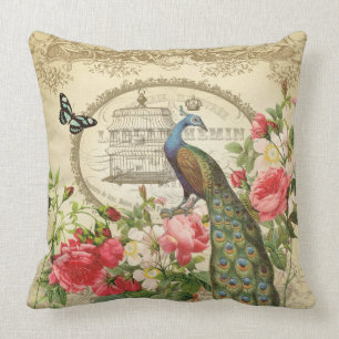  Franse Shabby Chic Peacock Kussen