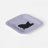 Franse silhouet papieren bordje (Gebogen)