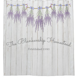 Franse Sjabloon Farmhouse Lavender Bundles Douchegordijn