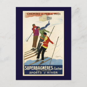 -Franse Ski Briefkaart