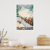 Franse Ski Poster Saint Pierre de Chartreuse Print (Keuken)