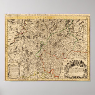 Franse slagvelden en wegen poster