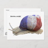 Franse slak, Bonne route! Briefkaart (Voorkant / Achterkant)