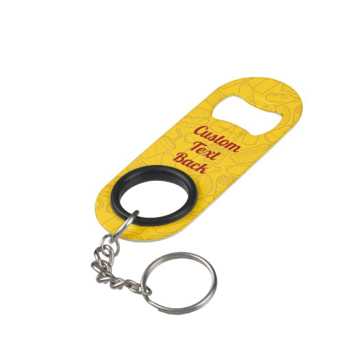 Franse Sleutelhanger flesopener Mini Flessenopener (Achterkant Gekanteld)
