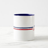 Franse slogan "Impossible n'est pas Français" Tweekleurige Koffiemok (Center)