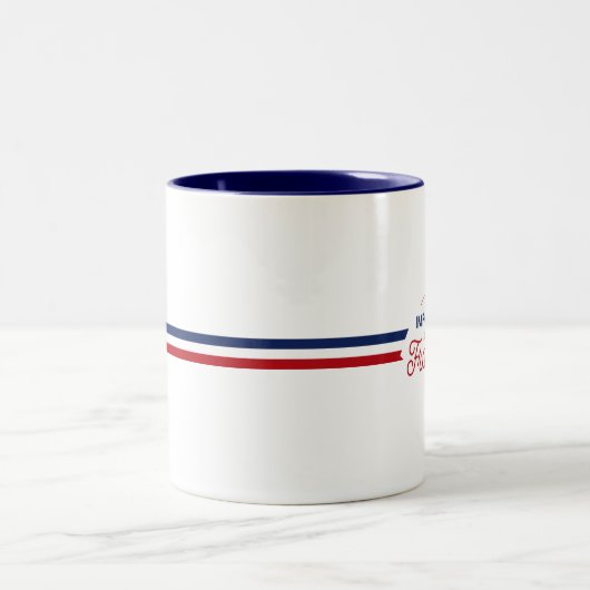 Franse slogan "Impossible n'est pas Français" Tweekleurige Koffiemok (Center)