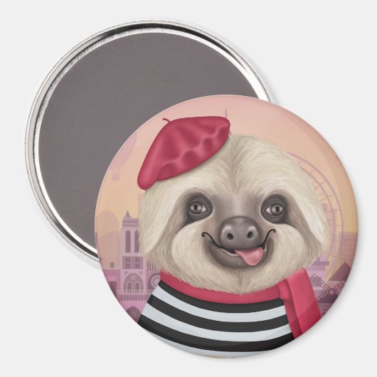 Franse Sloth Magneet (Voorkant / Achterkant)