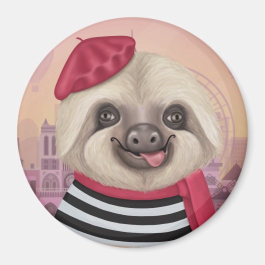 Franse Sloth Magneet (Voorkant)