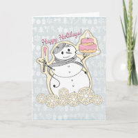 Franse sneeuwman banketbakker ambachtelijke kerstt