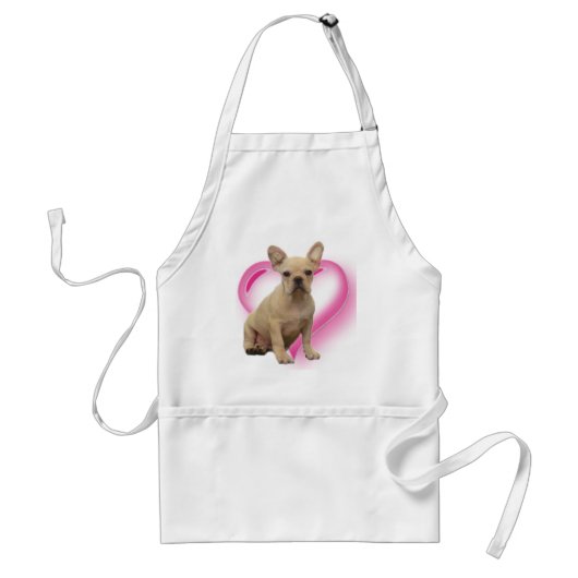 Franse snuitpuppy apron standaard schort (Voorkant)